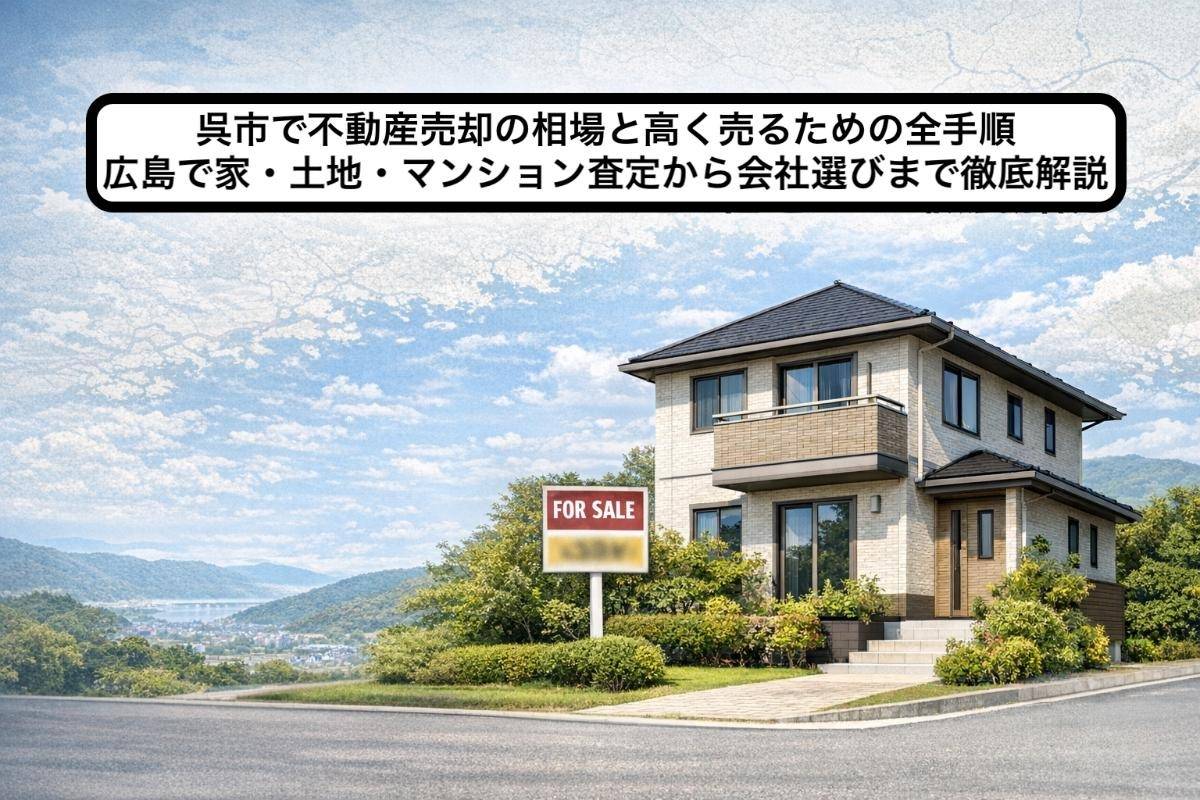呉市で不動産売却の相場と高く売るための全手順｜広島で家・土地・マンション査定から会社選びまで徹底解説