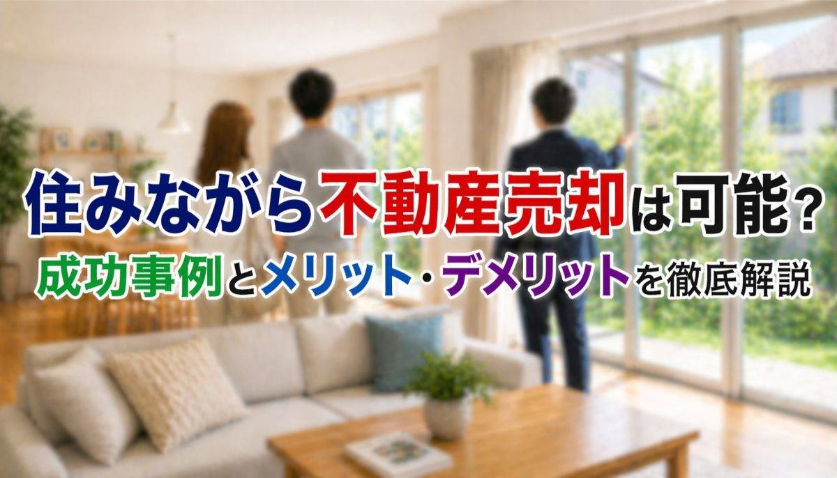 住みながら不動産売却は可能？成功事例とメリット・デメリットを徹底解説